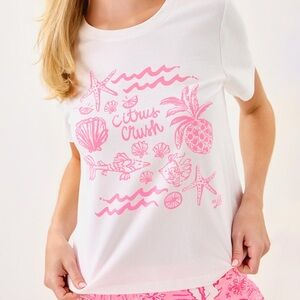 NWT Lilly Pulitzer Barreto Knit Top PB Ocean Motifs Graphi